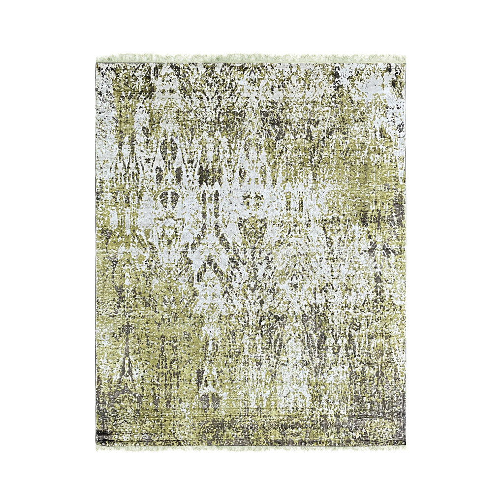 EORC Ivory/Gold Hand Knotted Wool Rug