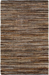 Surya Log Cabin LGC1000 Brown/Grey Hides and Leather Area Rug