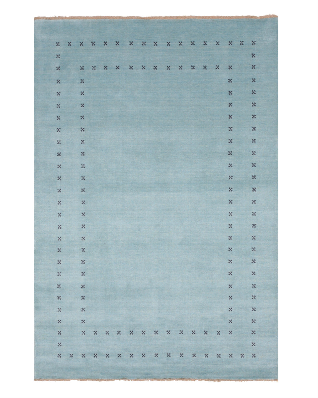 EORC Blue Handmade Wool Lori Baft Rug