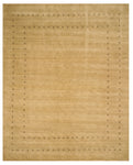 EORC Handmade Wool Beige Traditional Solid Lori Baft Rug