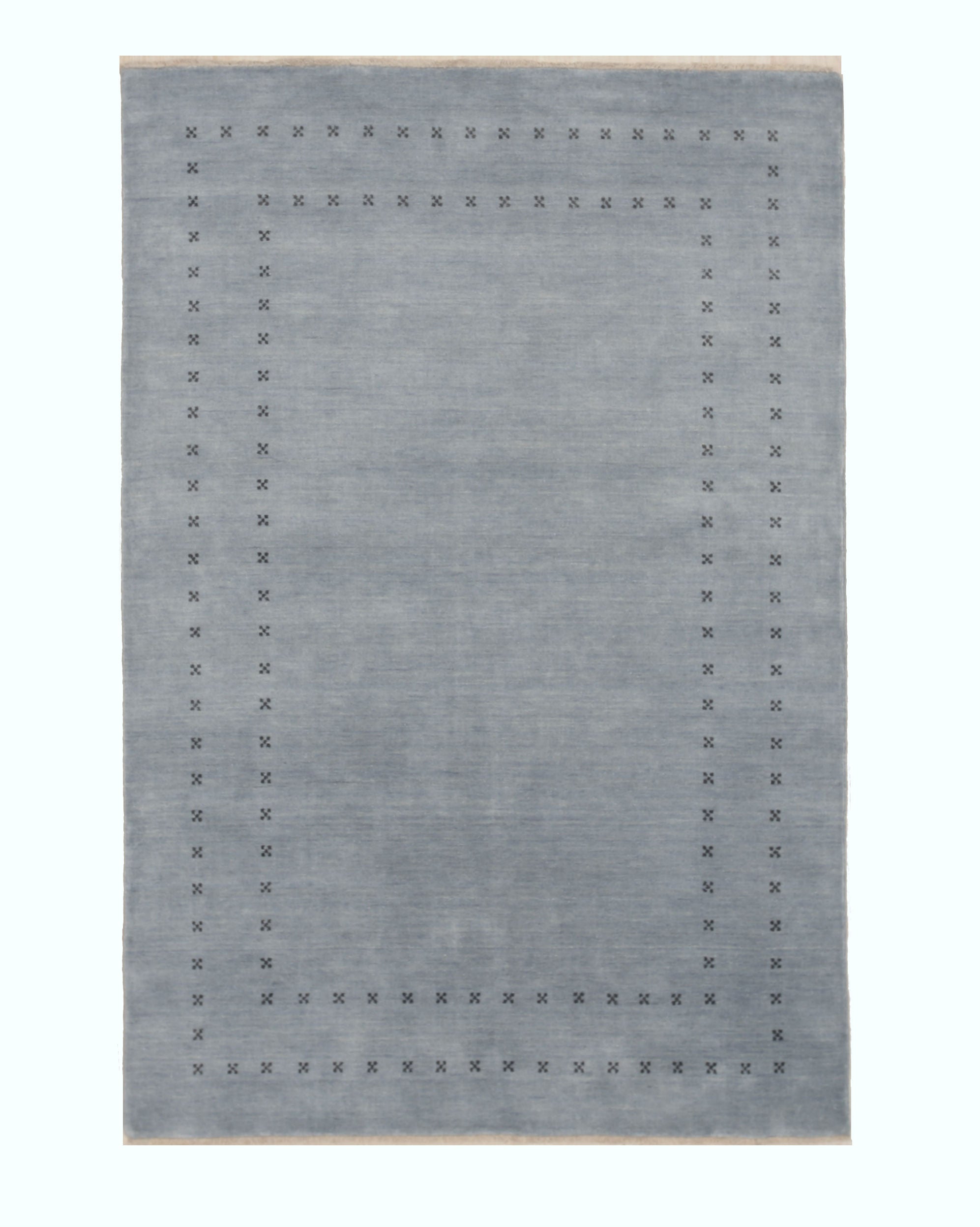 EORC Blue Handmade Wool Lori Baft Rug