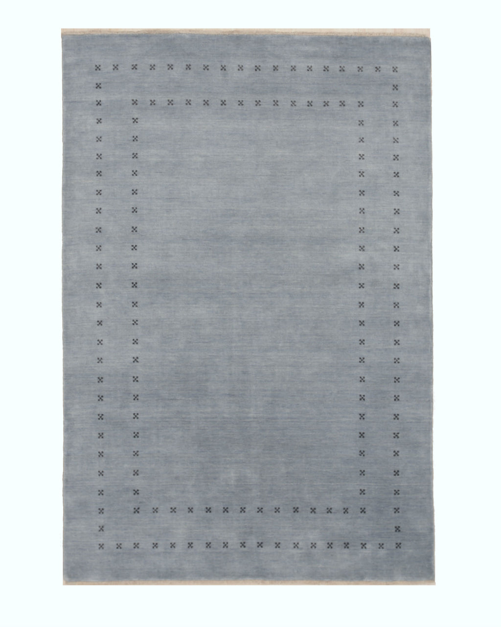 EORC Blue Handmade Wool Lori Baft Rug
