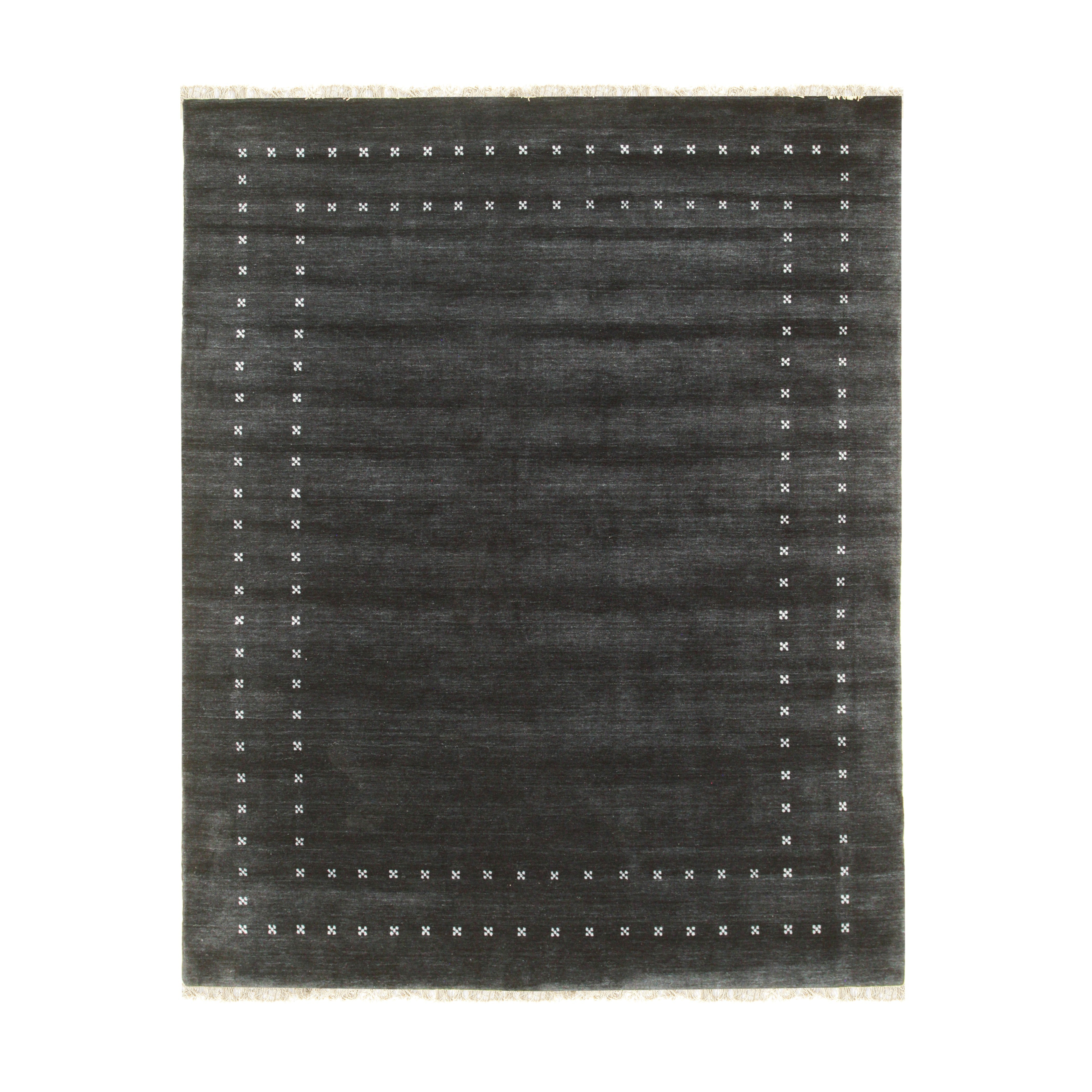 EORC Navy Handmade Wool Lori Baft Rug