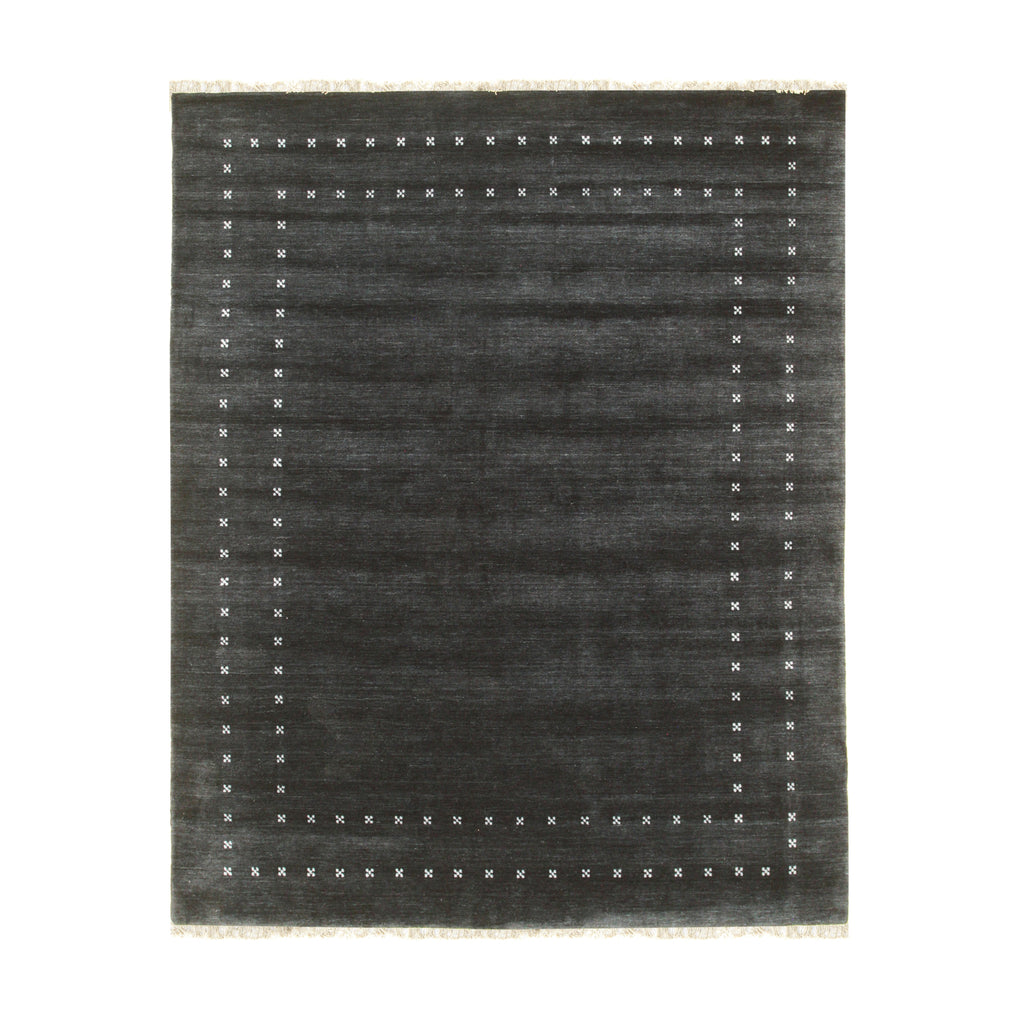 EORC Navy Handmade Wool Lori Baft Rug