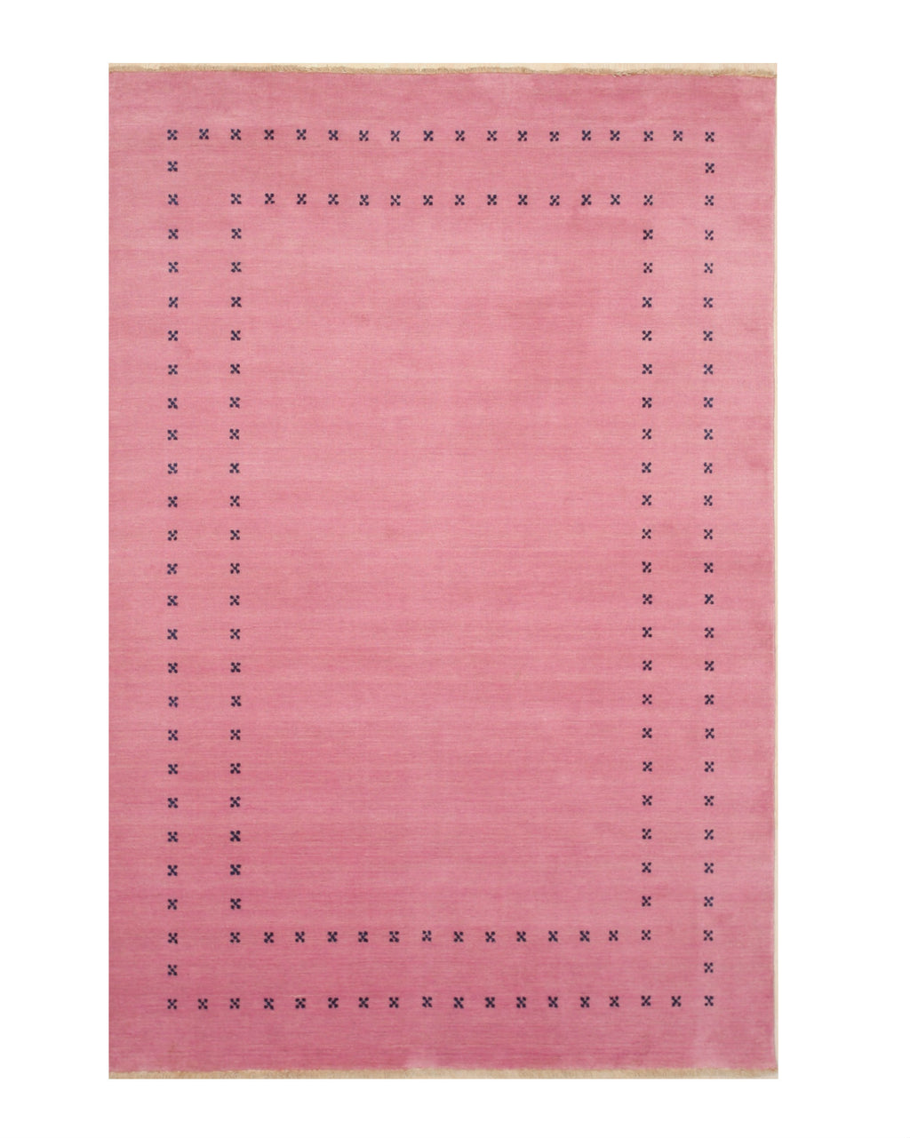 EORC Pink Handmade Wool Lori Baft Rug