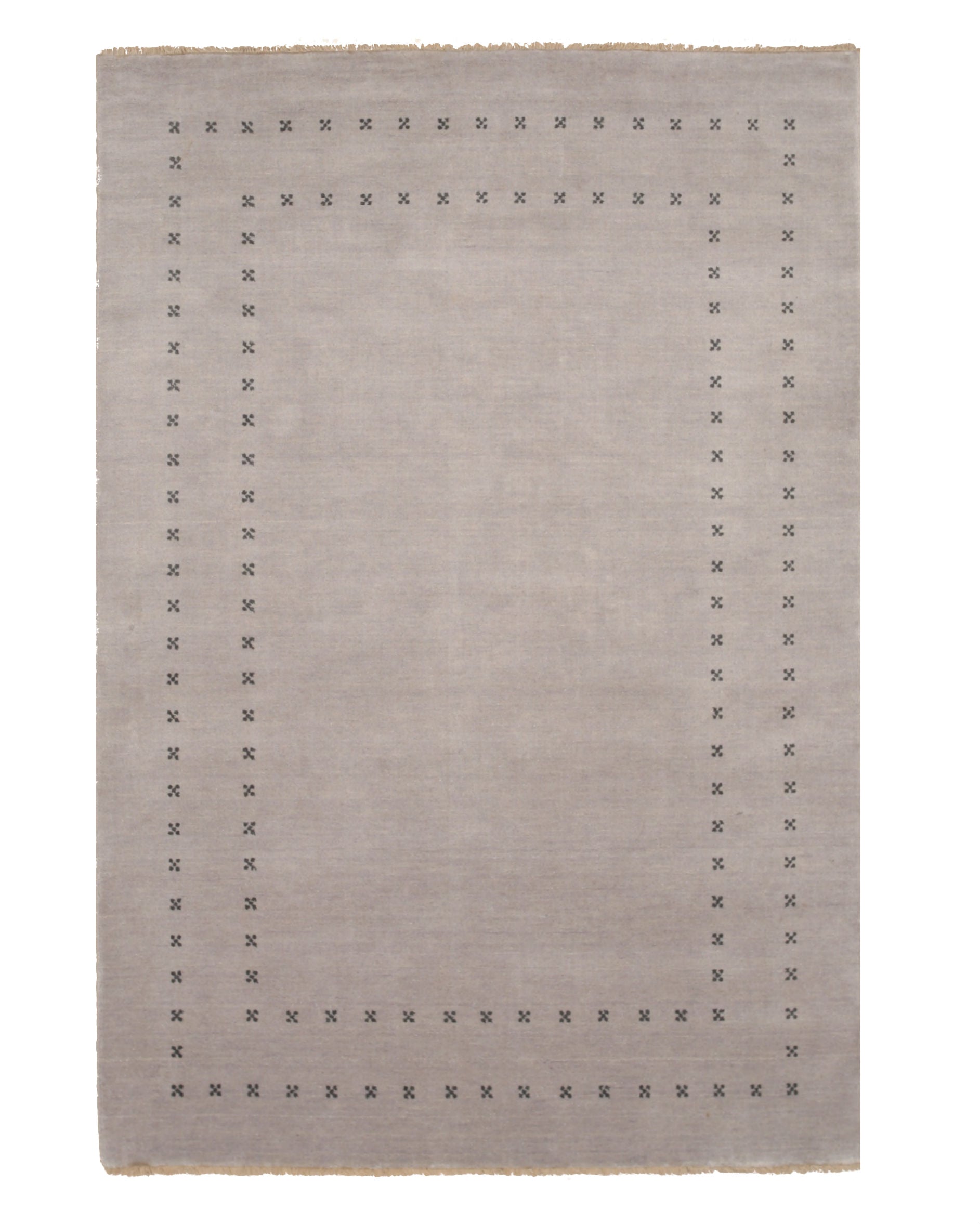 EORC Silver Handmade Wool Lori Baft Rug