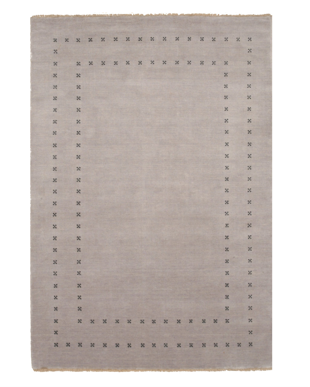 EORC Silver Handmade Wool Lori Baft Rug