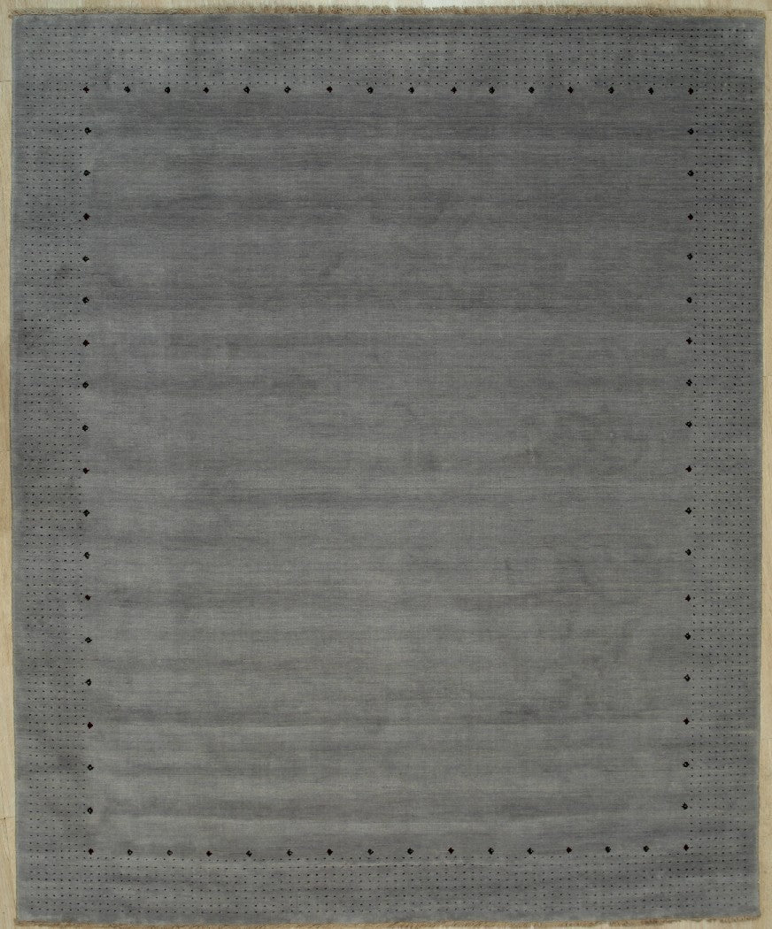 EORC Gray Hand Knotted Wool Lori Baft Rug