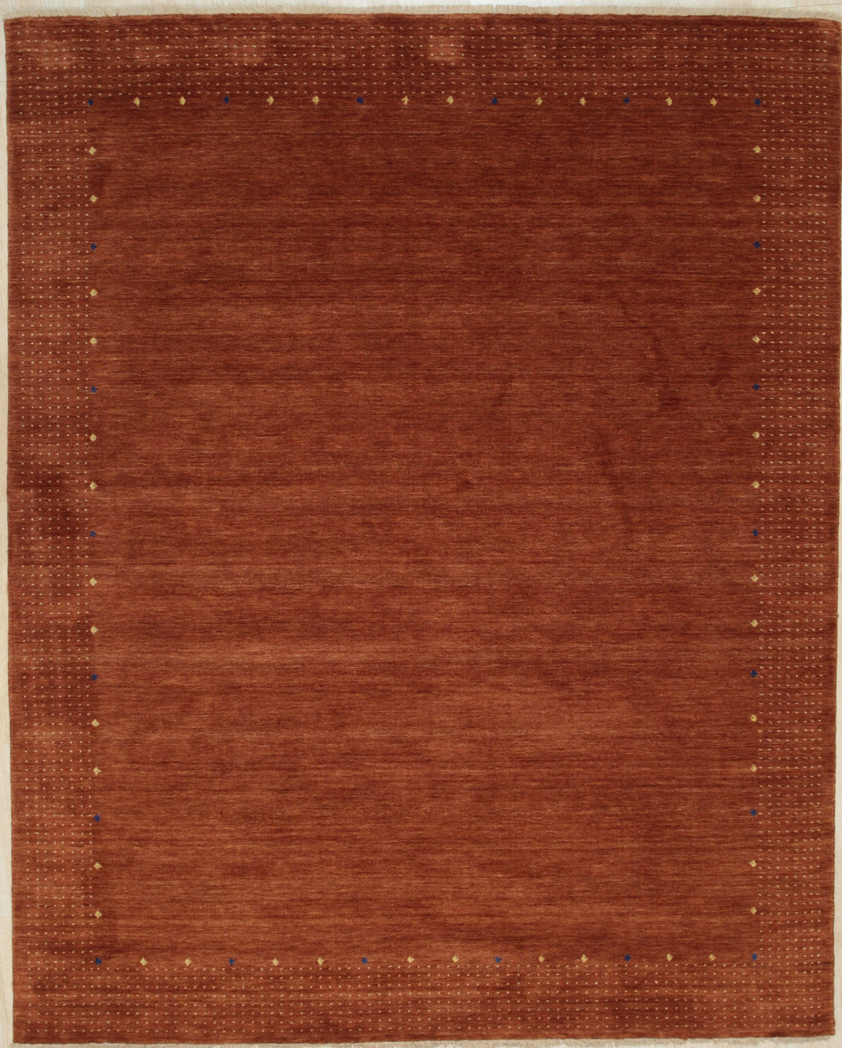 EORC Red Hand Knotted Wool Lori Baft Rug