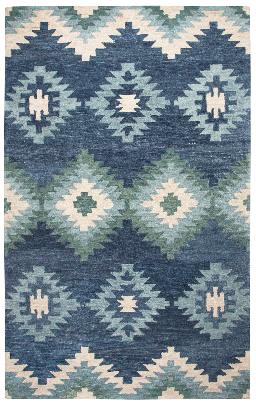 Rizzy Home Leone LO9997 Blue Southwestern Motifs Area Rug