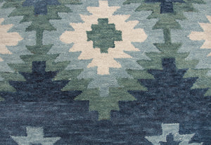 Rizzy Home Leone LO9997 Blue Southwestern Motifs Area Rug