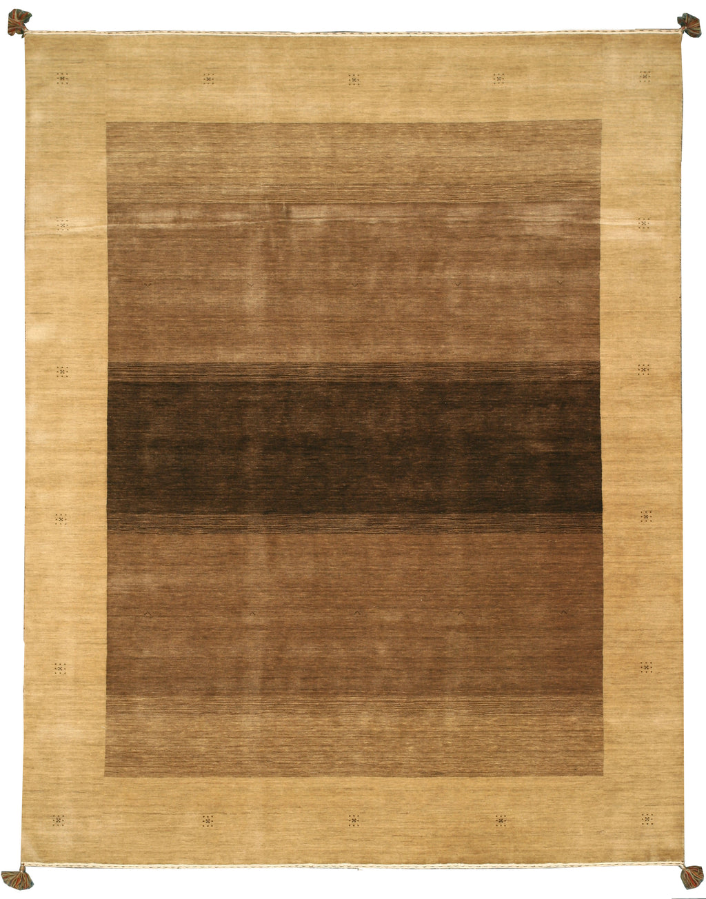 EORC Handmade Wool Brown Traditional Tribal Tasseled Kashkuli Rug