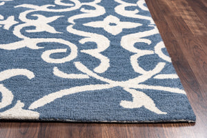 Rizzy Home Loureli LR9613 Blue Trellis Area Rug