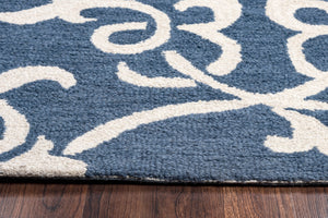 Rizzy Home Loureli LR9613 Blue Trellis Area Rug