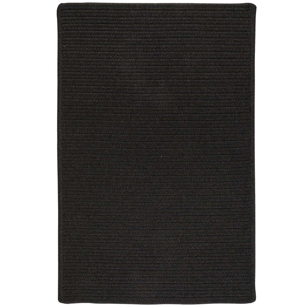 Colonial Mills Sunbrella Solid LS06 Ebony Sunbrella Area Rug