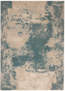 Nourison Maxell Ivory/Teal Area Rug