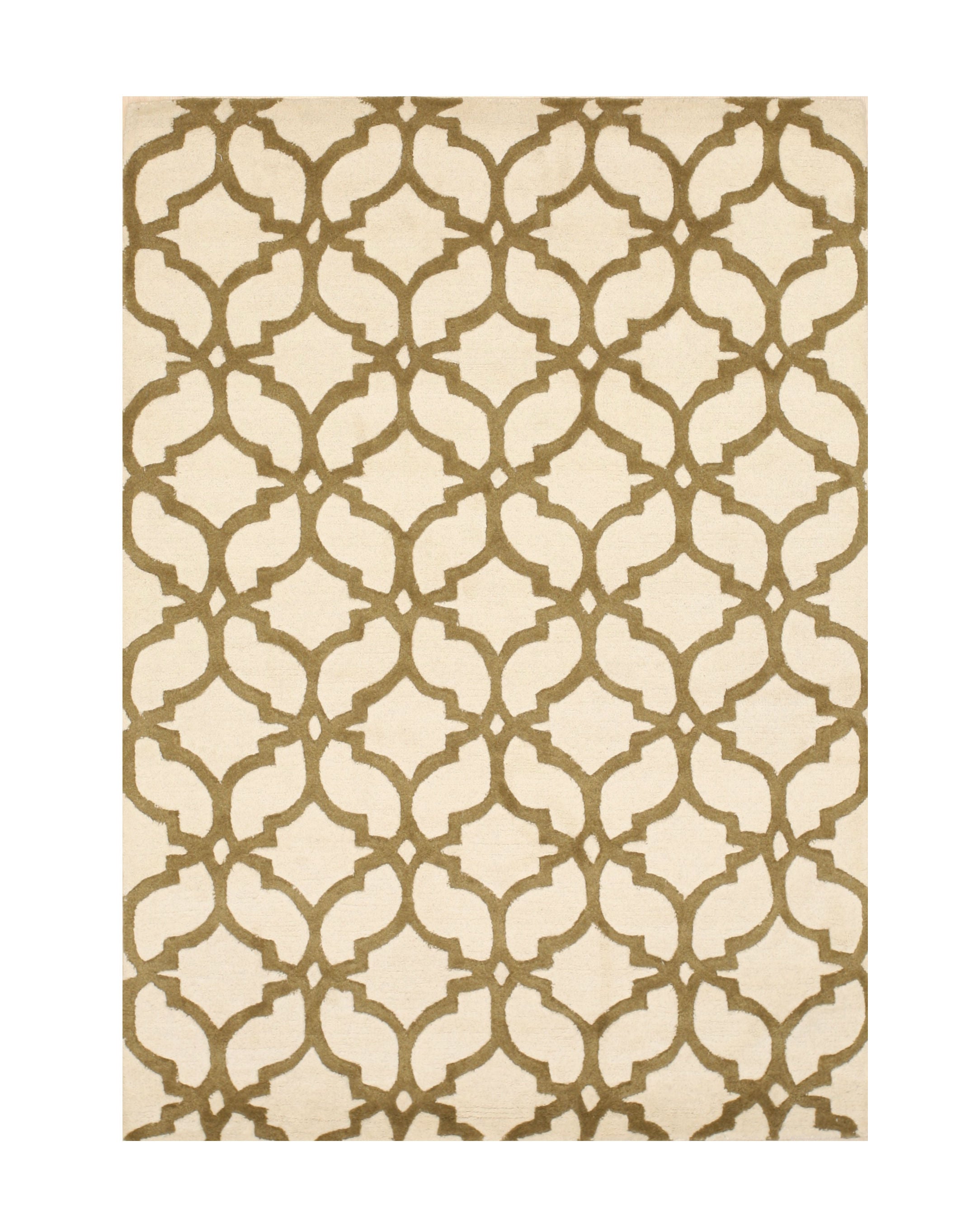 EORC Ivory Hand-Tufted Wool Marla Rug