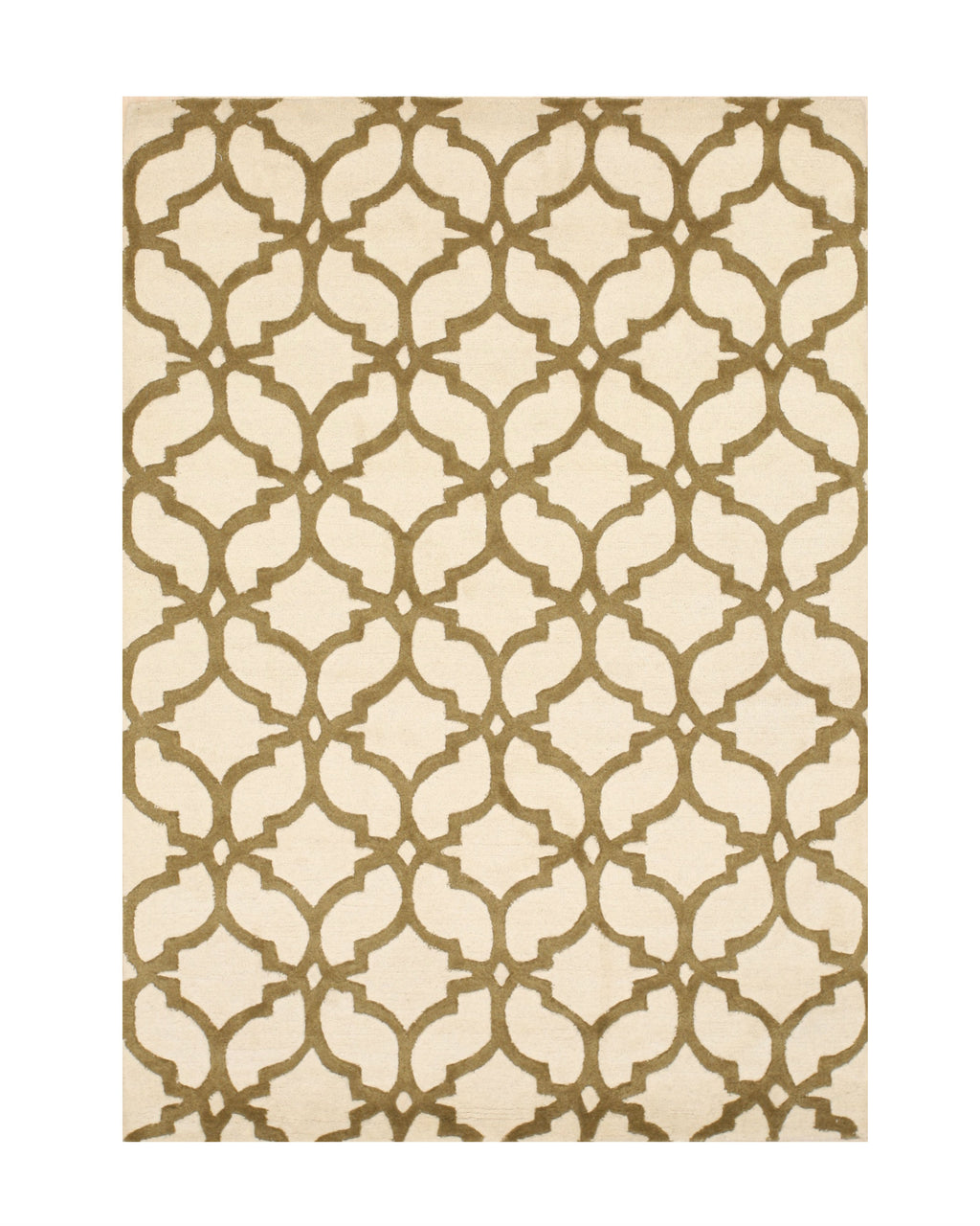 EORC Ivory Hand-Tufted Wool Marla Rug