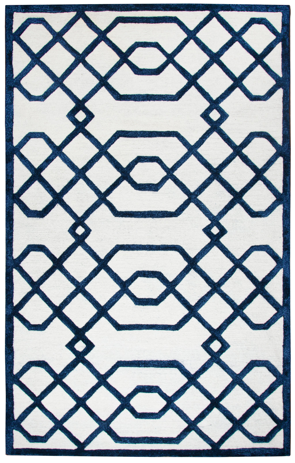Rizzy Home Monroe ME164A Off White Geometric/Trellis Area Rug