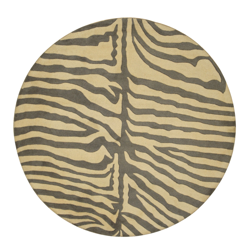 EORC Gray Hand-Tufted Wool Tufted Rug