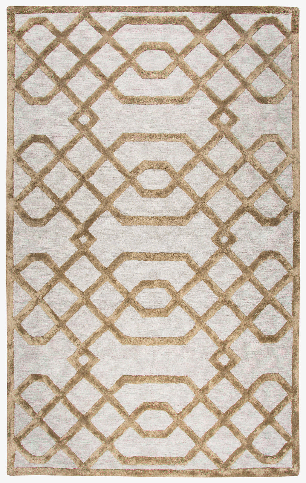 Rizzy Home Monroe ME317A Cream Trellis Area Rug