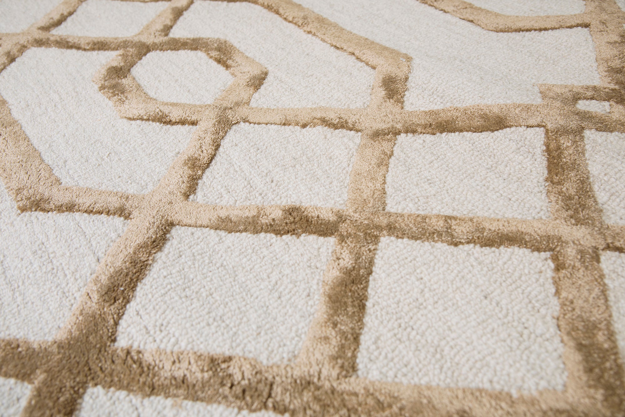 Rizzy Home Monroe ME317A Cream Trellis Area Rug