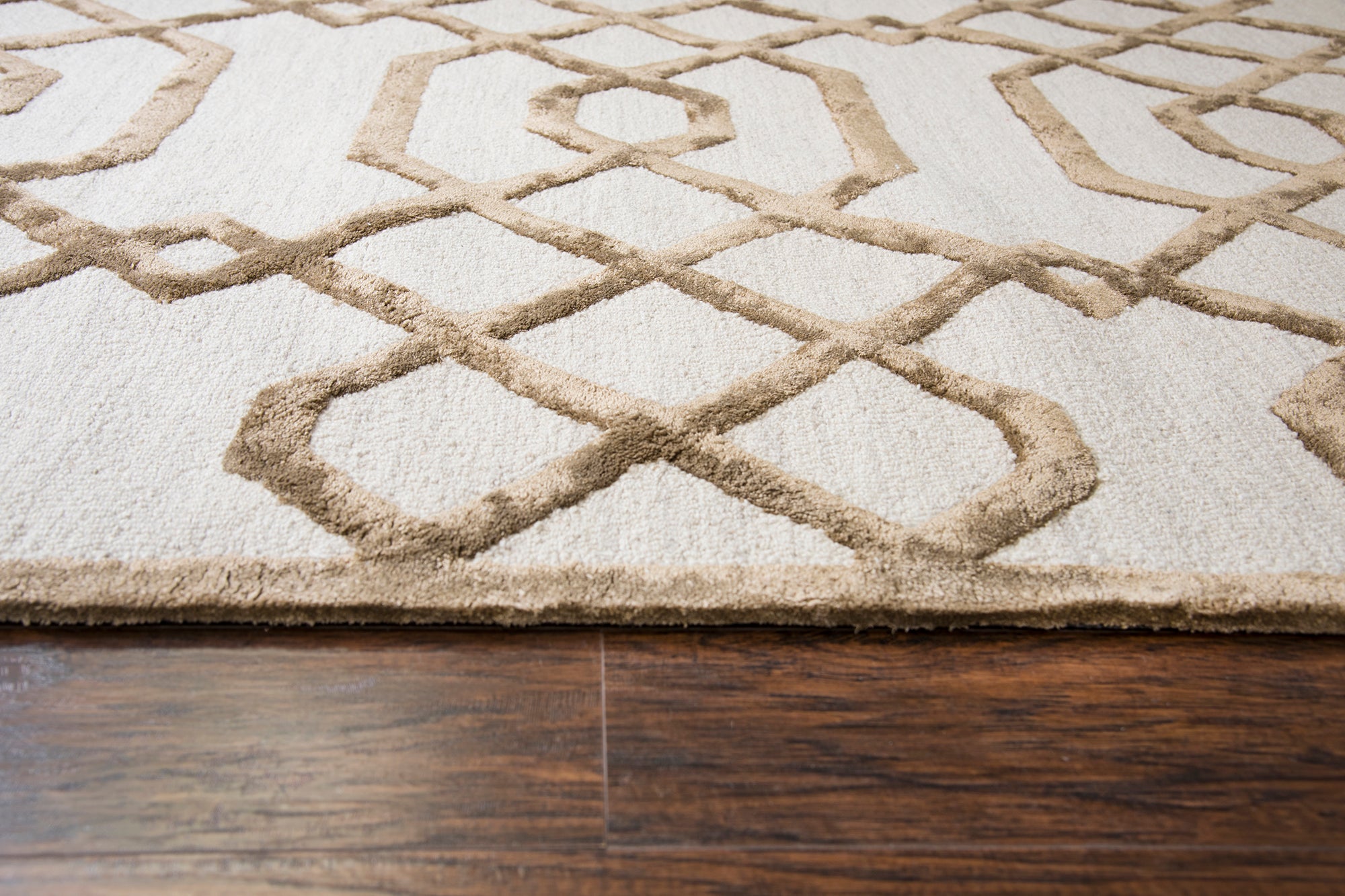 Rizzy Home Monroe ME317A Cream Trellis Area Rug