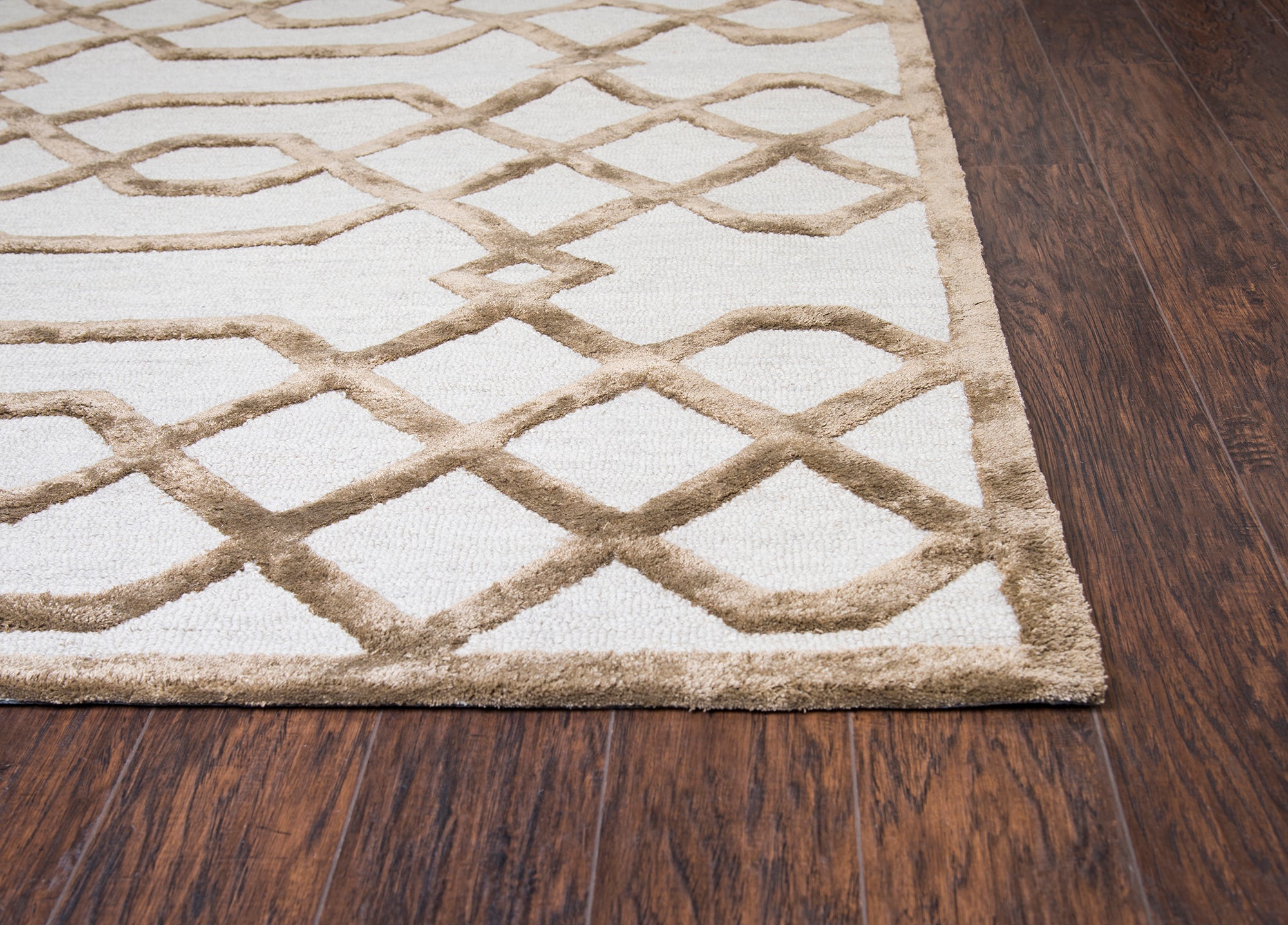 Rizzy Home Monroe ME317A Cream Trellis Area Rug