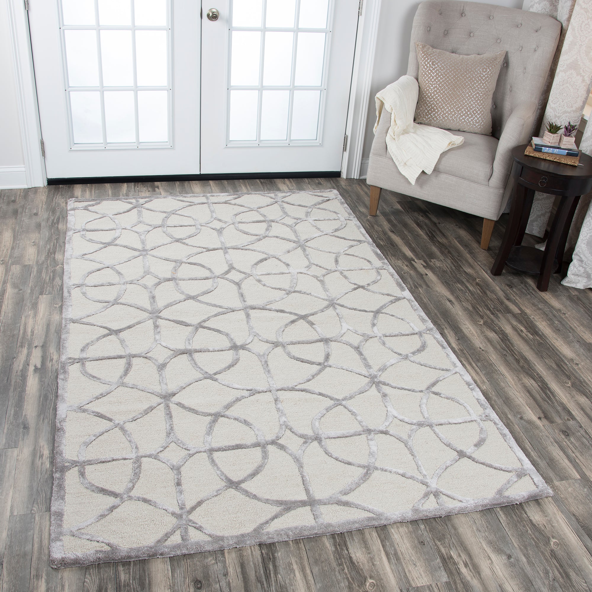 Rizzy Home Monroe ME320A Denim Trellis Area Rug