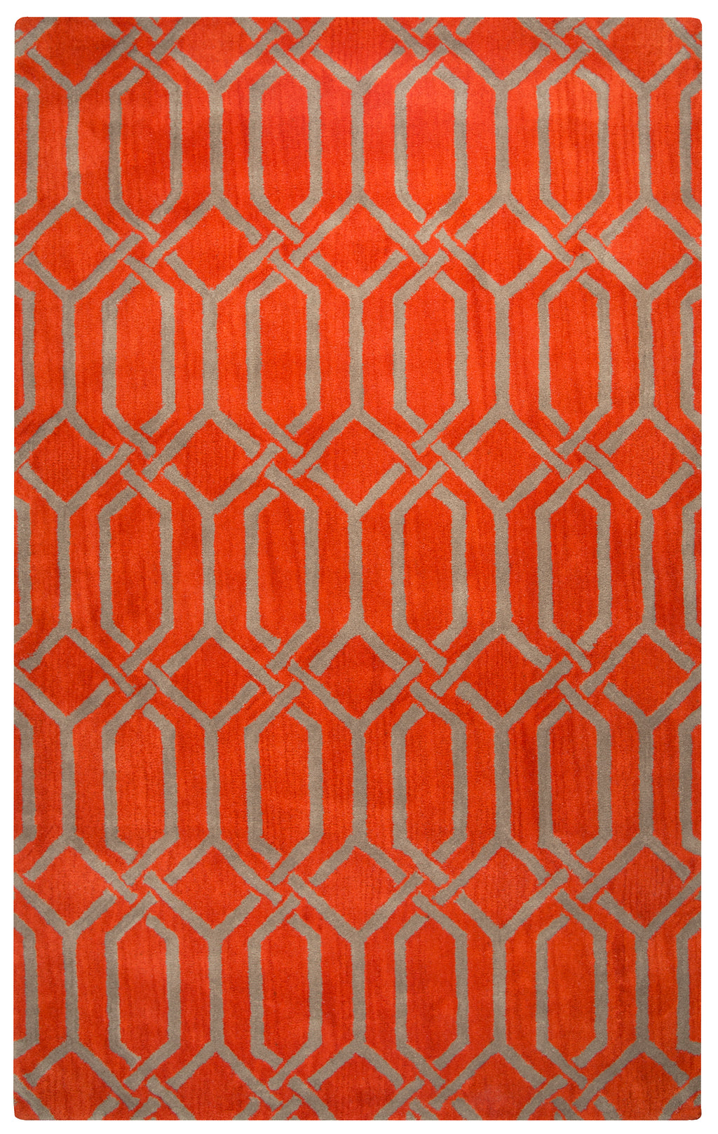 Rizzy Home Marianna Fields MF9452 Red Trellis Area Rug