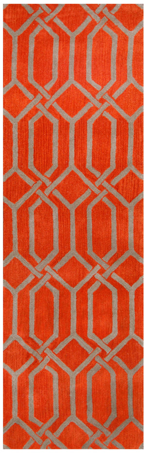 Rizzy Home Marianna Fields MF9452 Red Trellis Area Rug