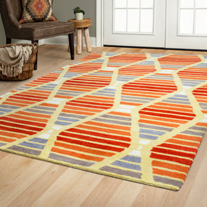 Rizzy Home Marianna Fields MF9520 Multi-Colored Striped Area Rug