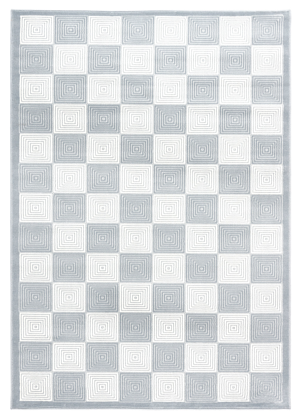 Rizzy Home Millington MG4875 Light Grey Checker Area Rug