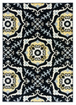 Rizzy Home Millington MG4886 Black Ornamental Area Rug