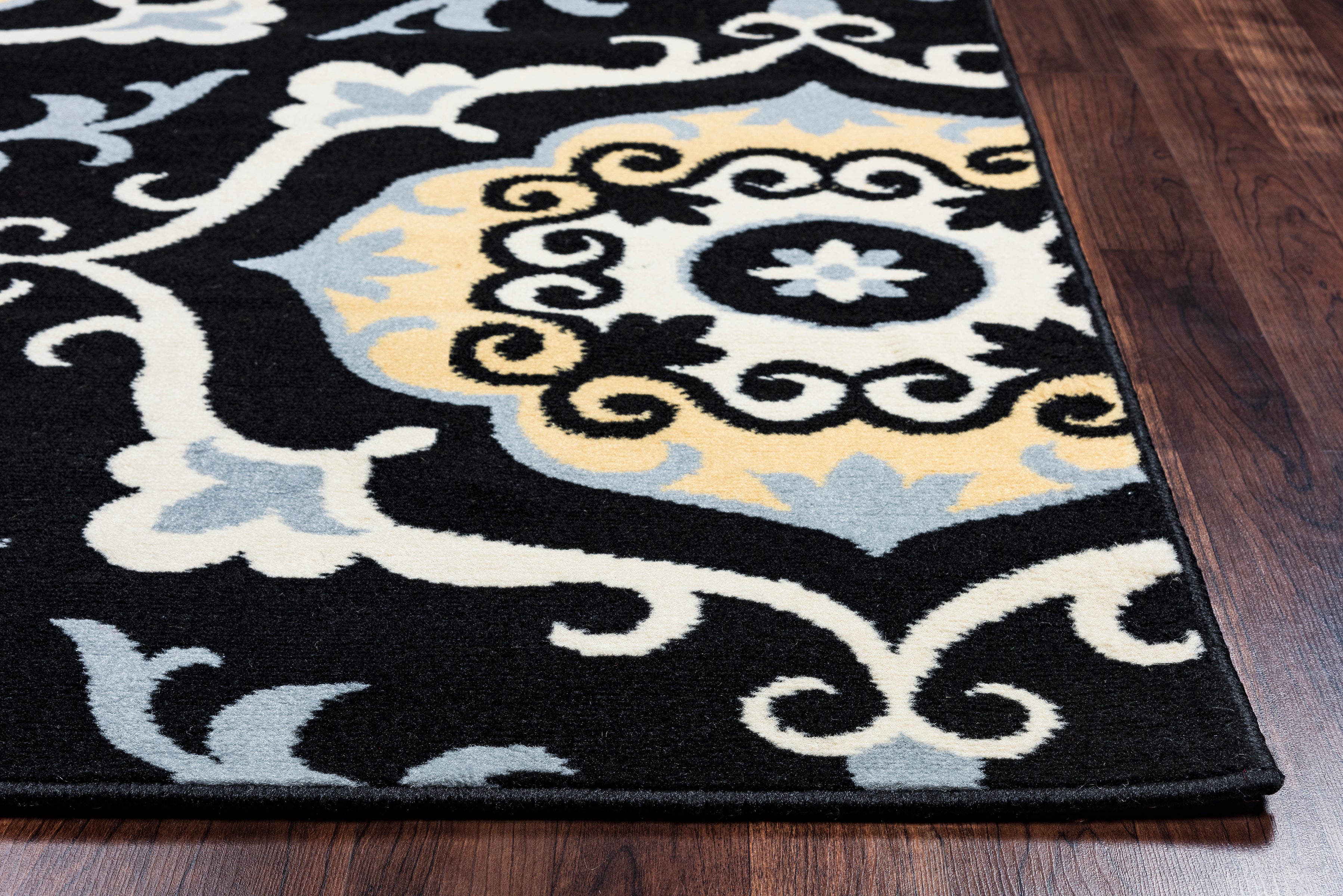 Rizzy Home Millington MG4886 Black Ornamental Area Rug