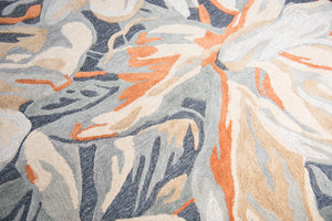 Rizzy Home Mod MO757A Blue Abstrack Floral Area Rug