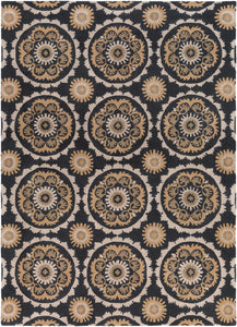Surya Mosaic MOS1063 Black/Brown Transitional Area Rug