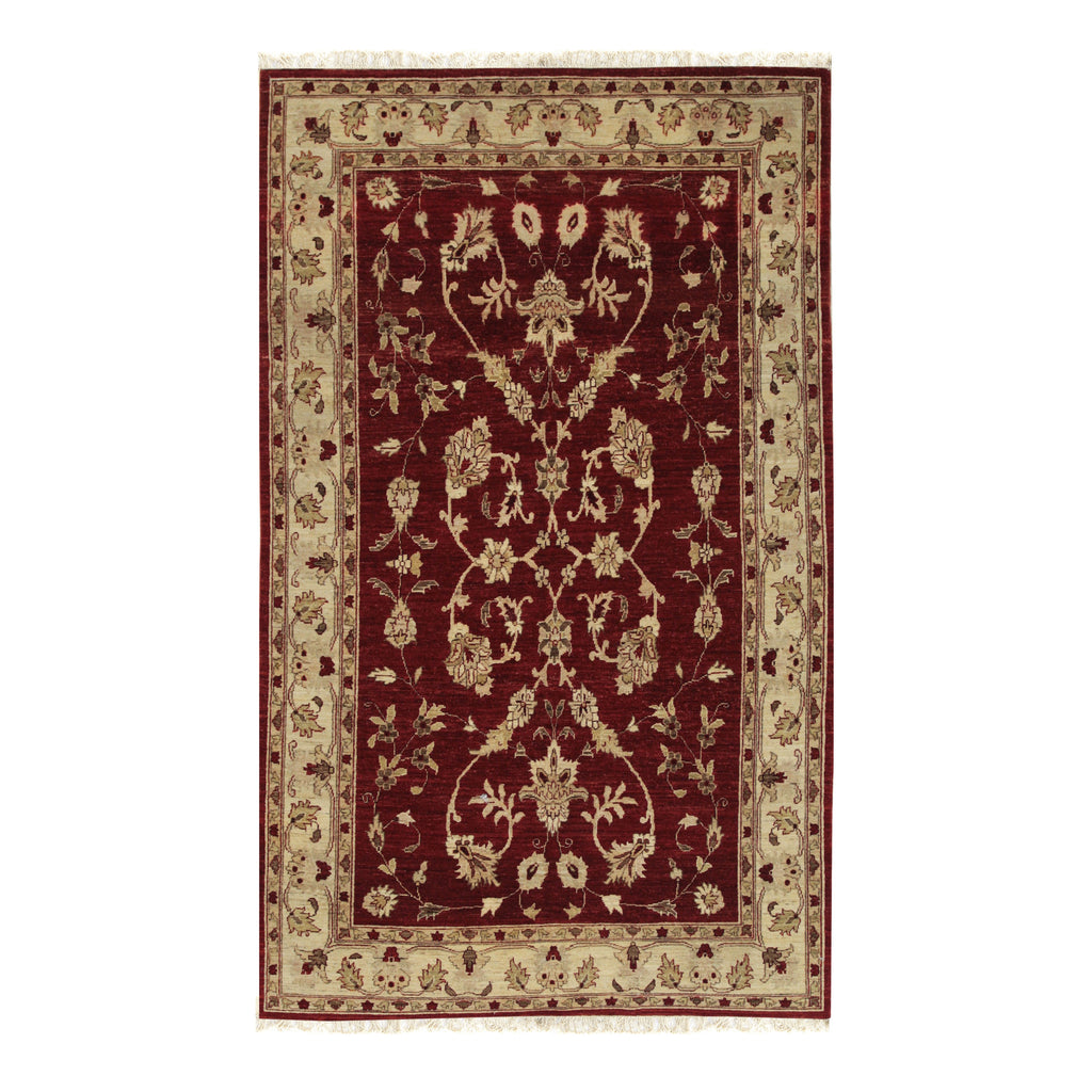 EORC Red Hand Knotted Wool Agra Rug