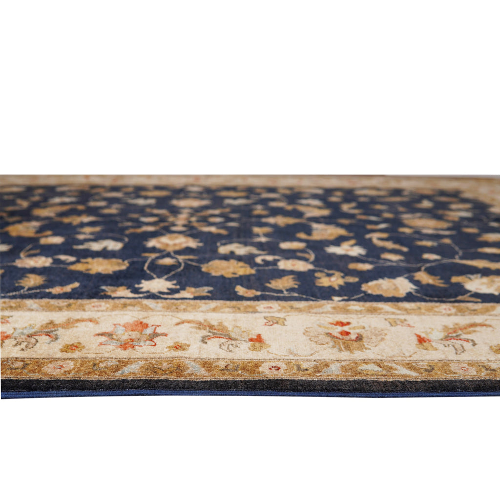 EORC Navy Hand Knotted Wool Peshwar Rug
