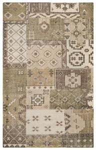 Rizzy Home Maison MS8662 Ivory/Khaki Patchwork Area Rug