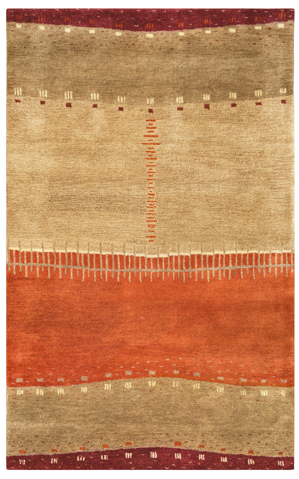 Rizzy Home Mojave MV3159 Maroon Abstract Area Rug