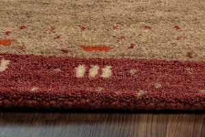 Rizzy Home Mojave MV3159 Maroon Abstract Area Rug