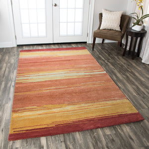 Rizzy Home Mojave MV3163 Gold/Orange Abstract Area Rug
