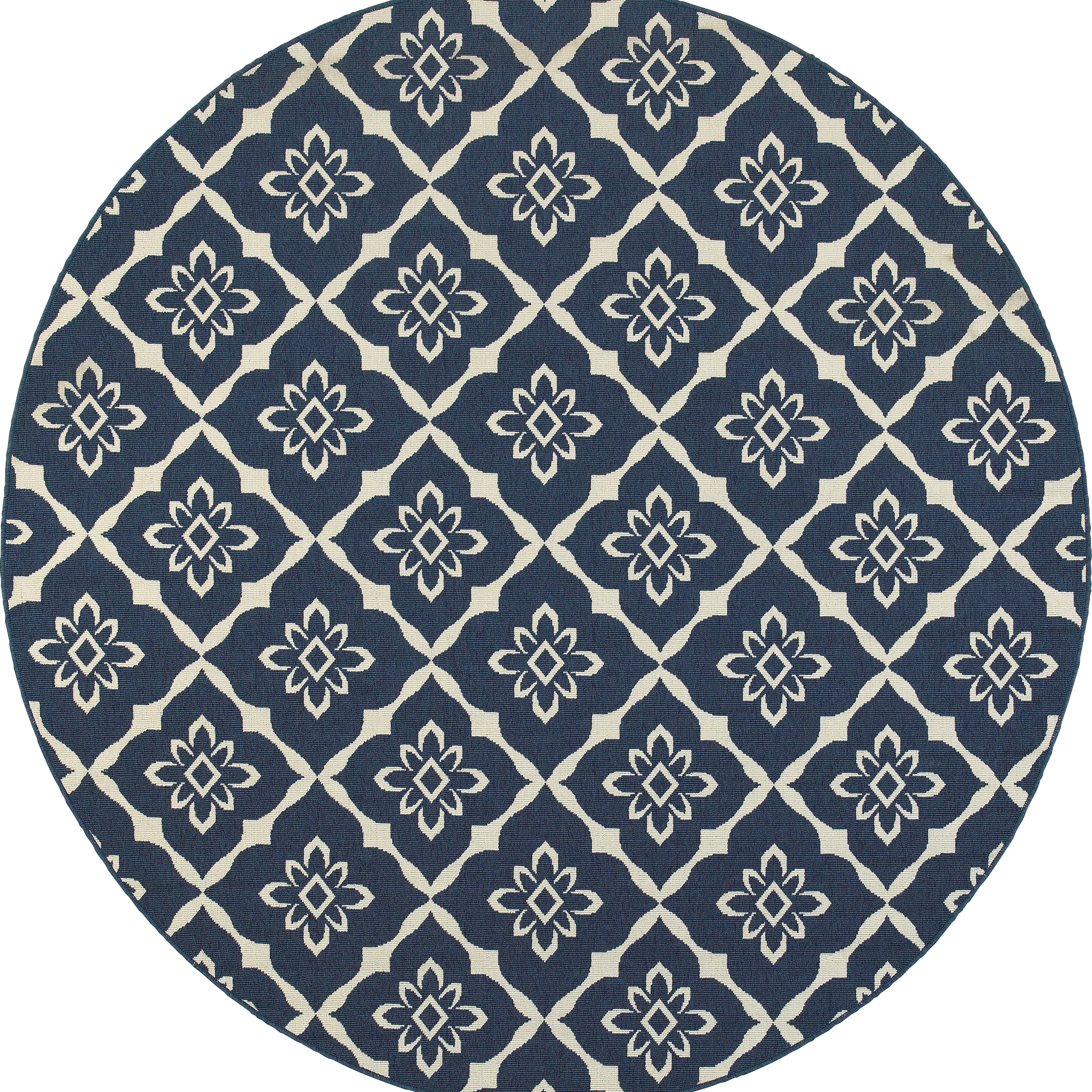 Oriental Weavers Meridian Navy/Ivory Lattice 5703B Area Rug