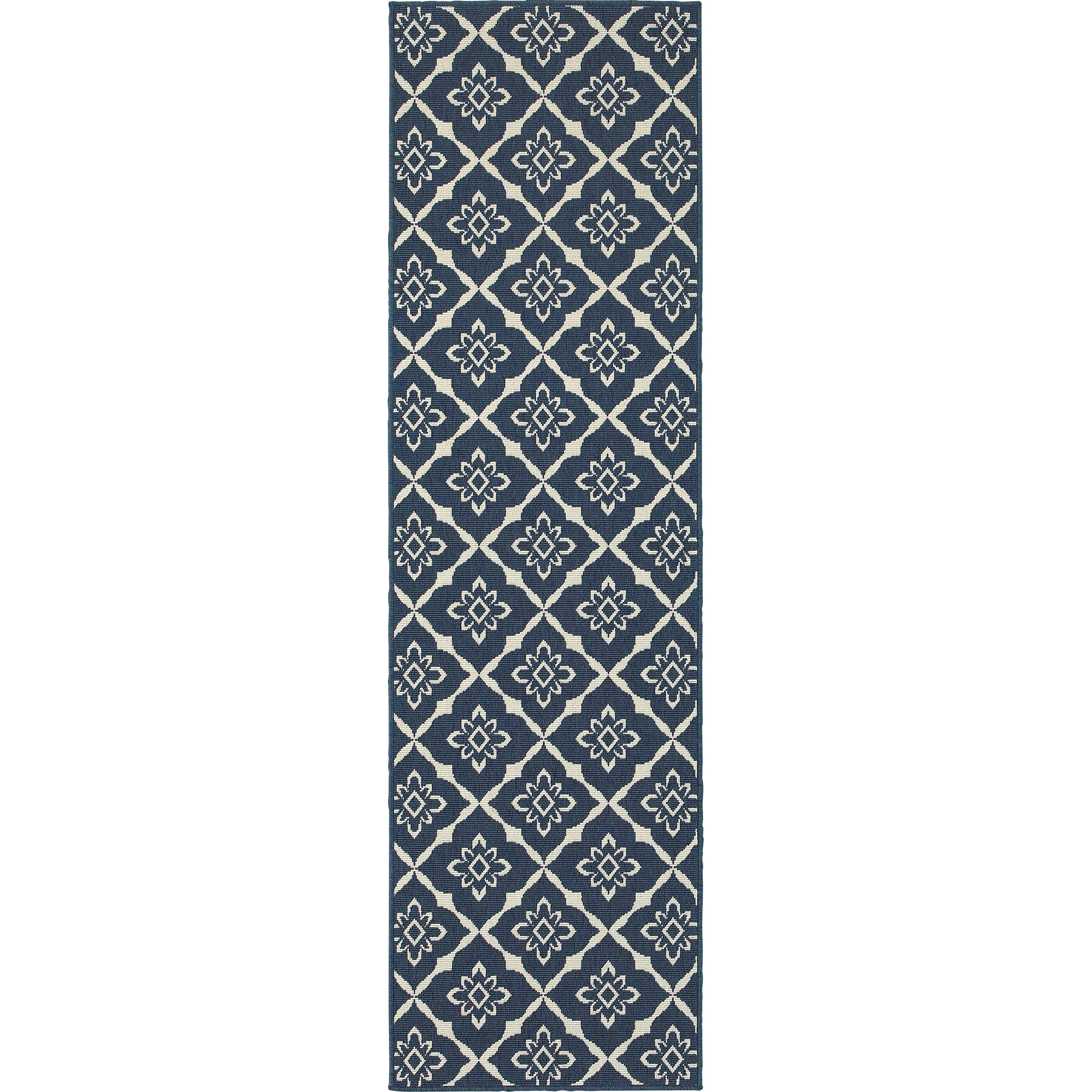 Oriental Weavers Meridian Navy/Ivory Lattice 5703B Area Rug
