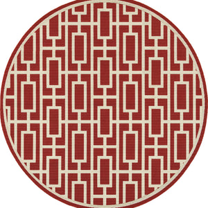 Oriental Weavers Meridian Red/Ivory Geometric 9754R Area Rug