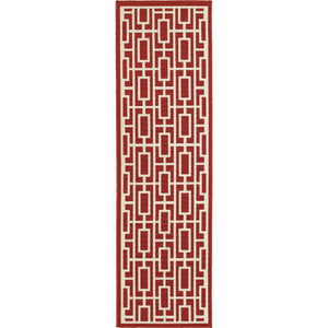 Oriental Weavers Meridian Red/Ivory Geometric 9754R Area Rug