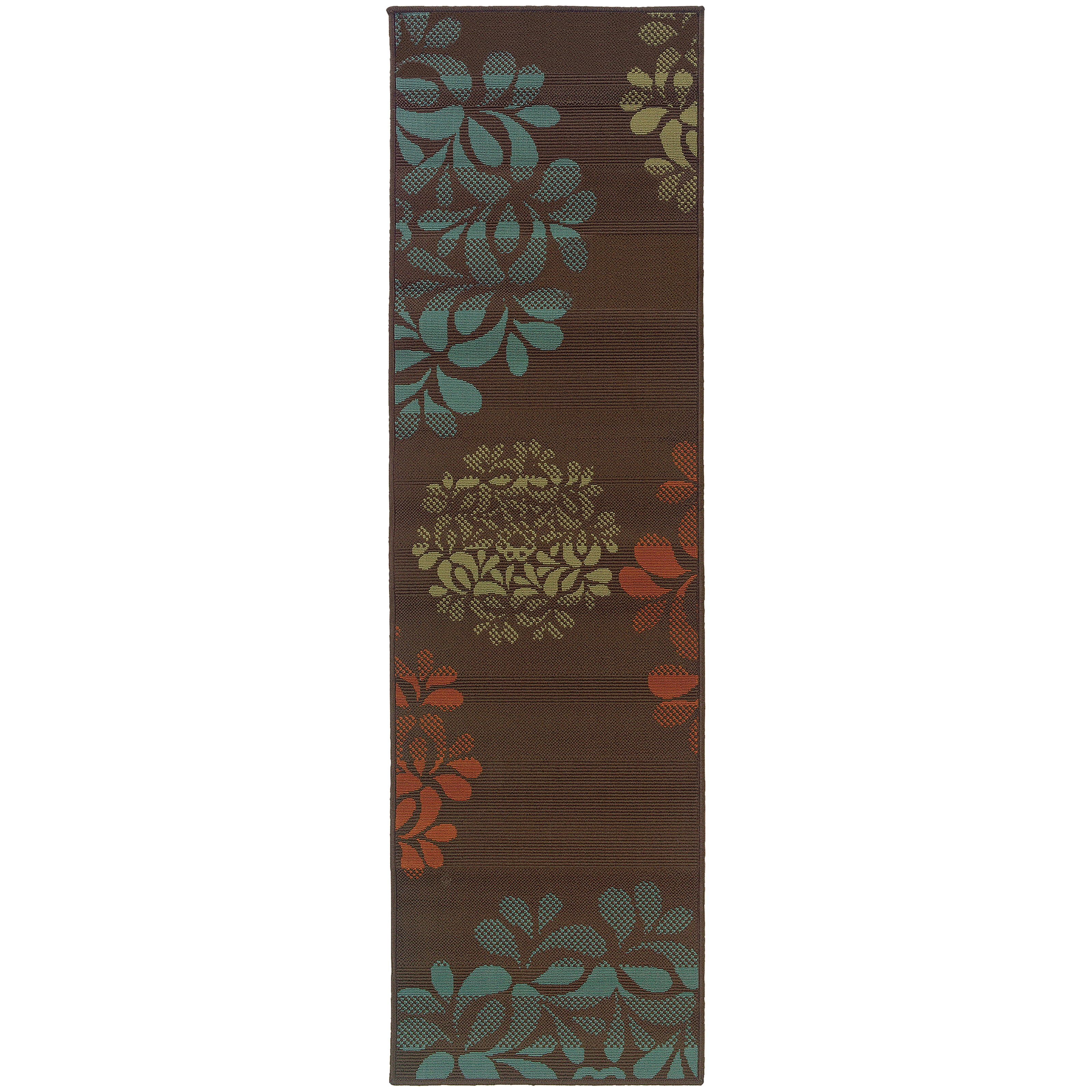 Oriental Weavers Montego Brown/Blue Floral 2635N Area Rug
