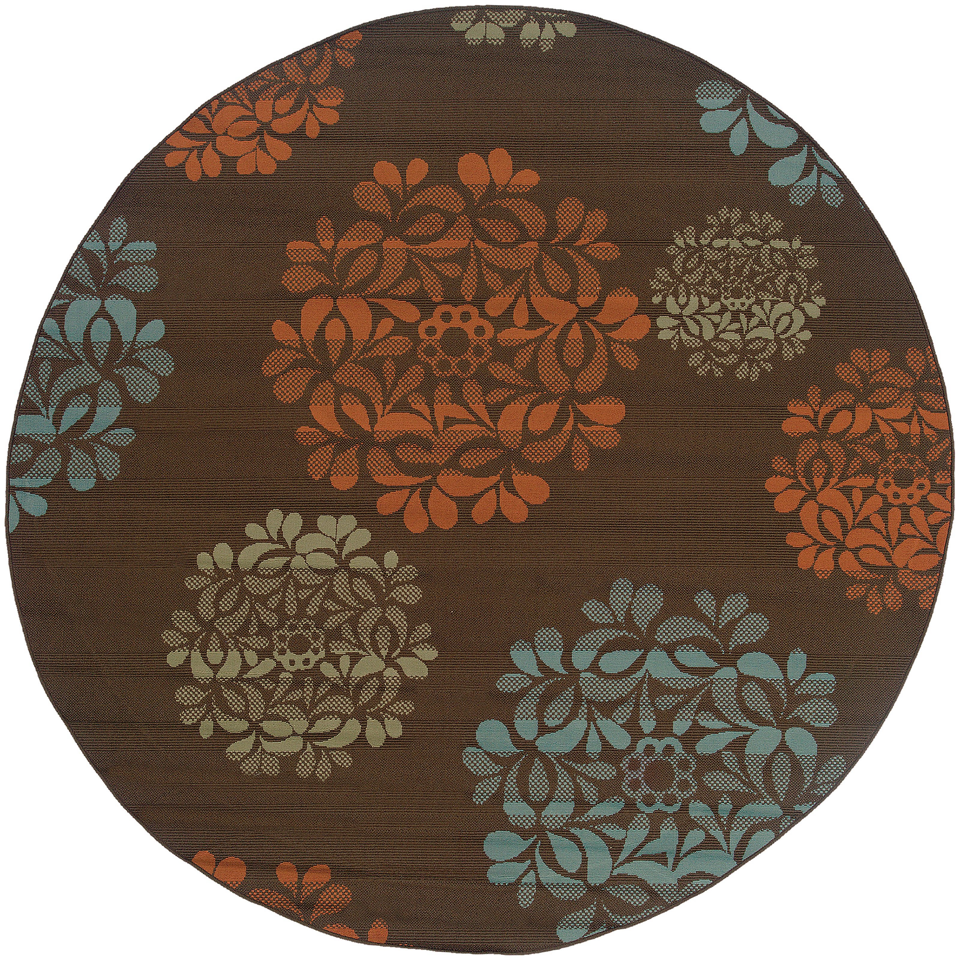 Oriental Weavers Montego Brown/Blue Floral 2635N Area Rug