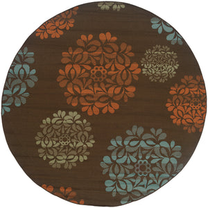 Oriental Weavers Montego Brown/Blue Floral 2635N Area Rug